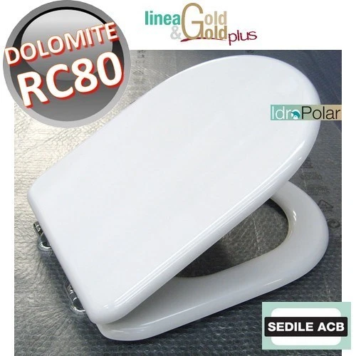 NUOVO SEDILE WC RC80 CERAMICA DOLOMITE ACB ERCOS Linea GOLD BAGNO COPERCHIO WC - Immagine 1 di 4
