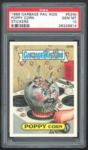 1988 Topps Garbage Pail Kids 13th Series #524b Poppy Corn PSA 10 GEM MINT - Picture 1 of 2