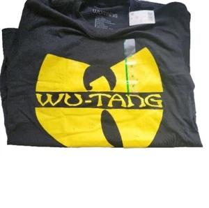 Wu-Tang Clan, Mens Medium Black OG Logo Yellow 100% Cotton Band T-Shirt 2022 New - Picture 1 of 5