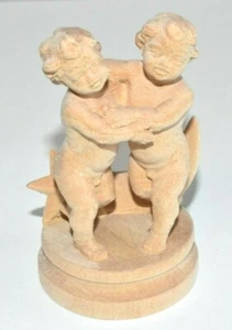 Schöne geschnitzte Holzfigur Engel Putten gemarkt 8,7 cm Fach AA3 - Bild 1 von 6