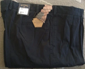 NWT-Bills khakis M2P-CCBL Size 35 PLEATED CHAMOIS CLOTH STANDARD BLACK $165 - Picture 1 of 3