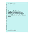 Langenscheid-Achiasaf: Handwörterbuch Deutsch - Hebräisch. Von Jaacov Lavy unter