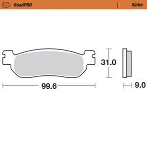MotoMaster Rear Brake Pads for Yamaha YZF-R6 1999-2002 RoadPRO Sinter - Picture 1 of 1