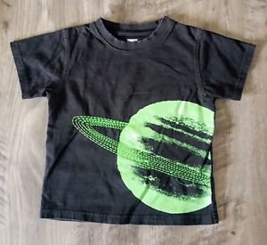 Gymboree Boy's Black Glow In The Dark Planet Short Sleeve T-Shirt Size 3T