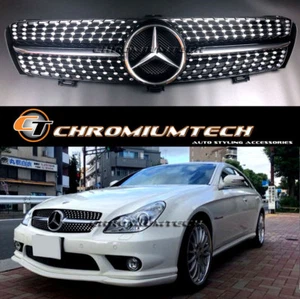Noir Diamant Grille Pour 2004-2008 Pré-lifting Faryear W219 CLS - Picture 1 of 4