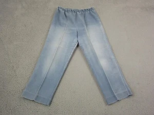 Vintage Sears Pants Womens 14 Blue Light Denim 70s Disco Ladies Worn Made in USA - Picture 1 of 17