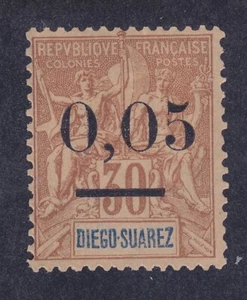 Malagasy LH 61 Mint OG 1902 SIGNED Surcharged Diego-Suarez Scv $165.00 - Picture 1 of 2