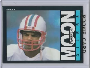 WARREN MOON 1985 Topps VINTAGE FOOTBALL ROOKIE CARD Houston Oilers NFL RC! - Bild 1 von 2