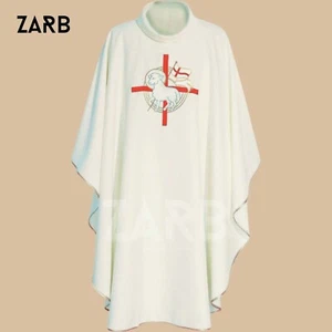 Casulla Boda y Pascua - Bordado Cordero de Dios, Vestimenta Litúrgica Crema - Imagen 1 de 3