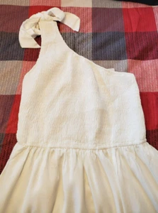 Women's Summer One Shoulder Sleeveless Knot Midi Dress Split Tiered Flow- M - Picture 1 of 5