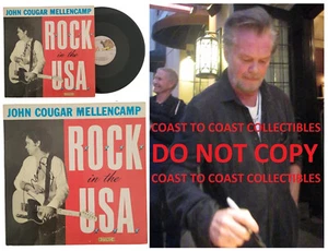 John Cougar Mellencamp firmado Rock in the USA álbum certificado de autenticidad prueba vinilo autografiado - Imagen 1 de 4