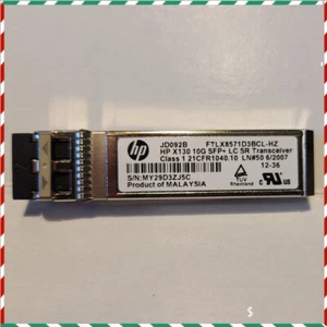 JD092B Genuine HPE X130 10G SFP+ SR 10GBASE-SR Module MMF 850nm 300m Transceiver - Picture 1 of 2