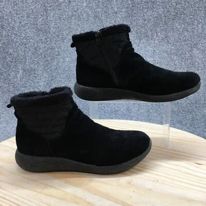 Baretraps Winter Snow Boots Womens 10 M Leni Black Leather Side Zip Faux Fur - Picture 1 of 18