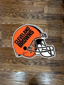 NFL Cleveland Browns Logo Wood Sign 20" x 15.5" Wall Decor Handmade Party Sign - Picture 1 of 1