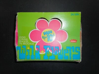 1969 WILD FLOWERS STICKERS DISPLAY BOX FLEER  *TEST ISSUE* - Image 1 of 4