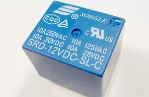 1x Relay 12V 1xUM 250V 10A 30V 10A songle SRD-12VDC-SL-C #20-28/A - Picture 1 of 7