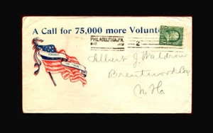 US Stamp Used, F/VF S#279 Spanish-American War patriotic cover "A call for 75,00 - Picture 1 of 1