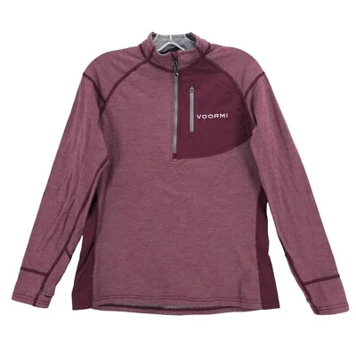 VOORMI Women's Access NXT 1/4 Zip Wool Blend Pullover Maroon Heather MEDIUM - Image 1 of 4