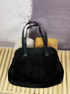 Versace Jeans Couture vintage black suede hand shoulder bag - Image 1 of 4