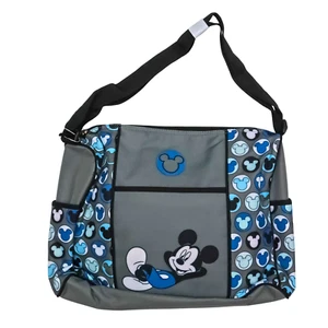 Disney Baby Mickey Mouse Large Gray Diaper Bag w/ Roomy Interior - Picture 1 of 7