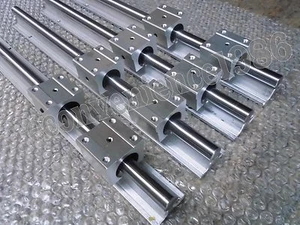 2 szt. SBR20-3300mm 20mm W PEŁNI OBSŁUGIWANA SZYNA LINIOWA + 4 łożysko różowe SBR20UU - Zdjęcie 1 z 3