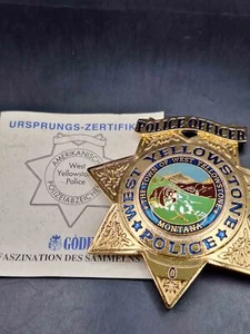 Police Officer West Yellowstone Montana US Badge Polizei Police Abzeichen Marke - Bild 1 von 2