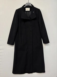 Fleurette Women Long Trench Coat Jacket Size 6 Loro Piana 100% Wool D045 -22 - Picture 1 of 21