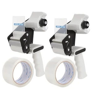 Packing Tape Dispenser Gun (2 Pack) with 2 Rolls Tape, 2 inches Lightweight I... - Picture 1 of 6