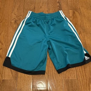 Adidas Size Youth Small Aqua Blue Boys Athletic Shorts - Picture 1 of 3