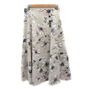 Appweiser Riche Apuweiser-riche Skirt Long Length Floral 2 Multicolor Beige Used - Picture 1 of 4