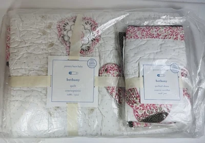 Berço infantil Pottery Barn Kids Bethany Bird berço berçário - colcha e farsa novo com etiquetas - Imagem 1 de 4