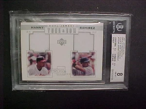 2001 Upper Deck Pros & Prospects #TN-MR Manny Ramirez Then & Now Dual-Jersey - Bild 1 von 4