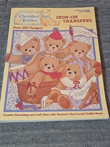 Cherished Teddies Iron-On Transfers Paperback 1998 Crafts Bears New Unused - Picture 1 of 9
