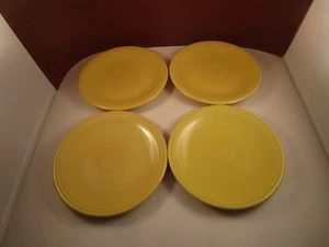 Vintage Homer Laughlin Fiesta Sunflower Yellow Set of 4 Bread Plates B - Picture 1 of 6