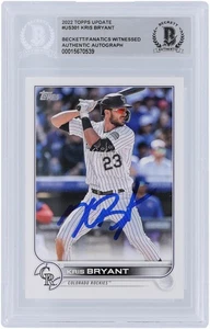 Kris Bryant Colorado Rockies Signed 2022 Topps Update #US301 Beckett Card - Picture 1 of 3