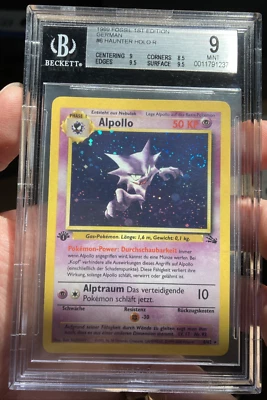 ~DE~ GERMAN BGS 9 Alpollo Haunter Holo 1st Edition Fossil Pokemon Card - Image 1 of 4