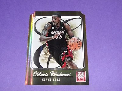 2012-13 Elite MARIO CHALMERS #109 Gold Die Cut SP/25 Miami HEAT Kansas JAYHAWKS - Image 1 of 2