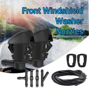 Windshield Washer Nozzles Kit Front Windshield Spray Nozzles Wiper Spray Washer - Picture 1 of 9