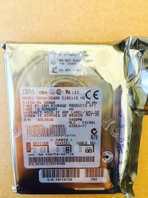 *New* IBM DADA-25400 (03L5630) 5.4GB, 4200RPM, 2.5" Internal Hard Drive - Image 1 of 4