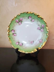 Antique - Tressemann Vogt T&V Limoges France Hand Painted 8 1/2" Plate - Picture 1 of 4
