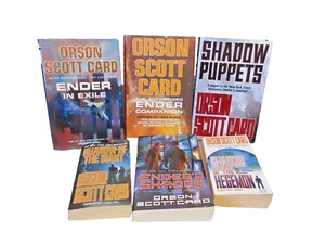 LotX6 Orson Scott Card Ender's Game Series, Science Fiction, 3PB-3HdCvr w/Jcks - Picture 1 of 3