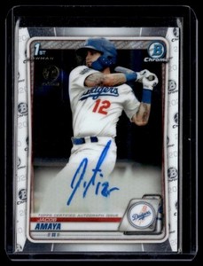 2020 Bowman Chrome Prospect Autographs Jacob Amaya 1st edition Auto Los Angeles