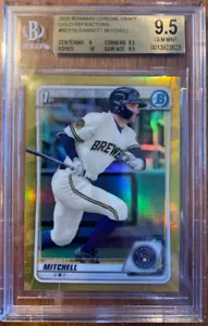Garrett Mitchell 23/50 1. Gold Refraktor 2020 1. Bowman Chrom Entwurf BGS 9,5 - Bild 1 von 1