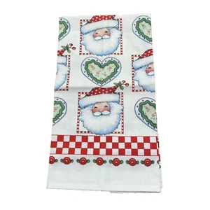 Toalla de cocina Mary Engelbreit Navidad Santa té 100 % algodón hecha en EE. UU. NUEVA SIN ETIQUETAS - Imagen 1 de 7