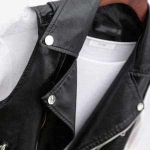 Cool Punk Gilet Biker Sleeveless Jacket Black Womens Faux Leather Waistcoat - Picture 1 of 4