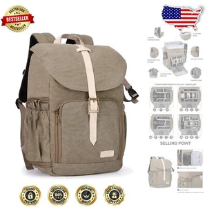 Waterproof DSLR Camera Backpack with 15" Laptop Compartment & Rain Cover - Picture 1 of 10