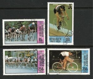 Upper Volta / Burkino Faso 1980 - Moscow Olympics - Cycling - Complete Set 4 CTO