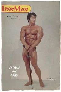 MARCH 1980 IRON MAN MAGAZINE BODYBUILDER FRANK ZANE JAMES GAUBERT - Picture 1 of 4