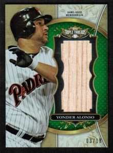 2014 Topps Triple Threads Relics Emerald Yonder Alonso Bat #/18 (ref 23799) - Picture 1 of 2