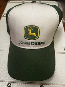 John Deere Netzmütze/Kappe weiß/grün - Bild 1 von 3